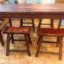 Unique chinese hardwood table & stools Image 7