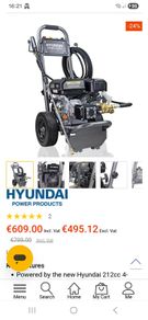 hyundai power washer petrol  only us3d for an hour