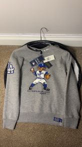 Polo Raplh Lauren MLB Dodgers Polo Bear Crewneck Kids Sweatshirt Kids Age 10 12