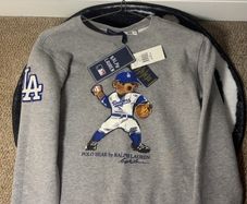 Polo Raplh Lauren MLB Dodgers Polo Bear Crewneck Kids Sweatshirt Kids Age 10 12