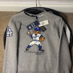 Polo Raplh Lauren MLB Dodgers Polo Bear Crewneck Kids Sweatshirt Kids Age 10 12