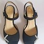 PieSanto Black Suede Sandals EU35 UK2 Rhinestone Block Heel BNIB Spain  CAN POST Image 4