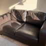 Brown Leather Couch Image 3