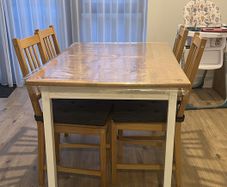 Small IKEA table with 4 chairs