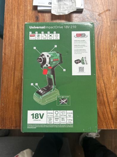 Bosch cordless drill and Impactdriver set comes with charger,box and RECEIPT