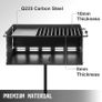 25x17 Inch Inch Charcoal Grill Heavy Duty BBQ Single Post w/ Cooking Grate 360 Adjustable Park-Style Camping Outdoor Image 2