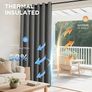 100% Blackout Lined Curtains W66 x L84 Inch Drop, Linen Look Eyelet Thermal Insulated Curtains with Coating Back Layer for Light Blocking Noise Reduction, Grey - 2 Panels Image 4