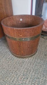 Antique Oak Peat Barrel