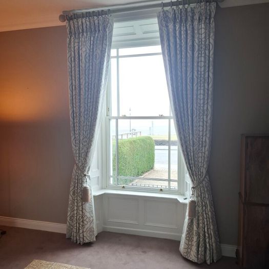 Top quality silk interlined curtains