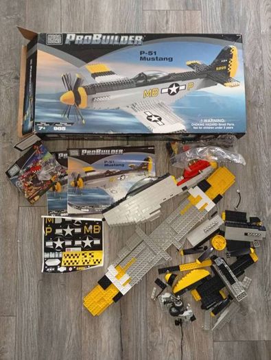 Mega Bloks ProBuilder P-51 Mustang (Set 9772) - Rare Vintage / Lego