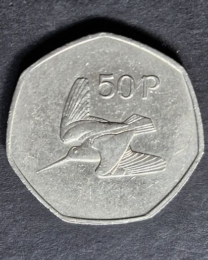 Ireland 1988  50p Pence coin.