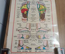 Vintage 1983 International Institute of Reflexology Foot Chart Dwight C. Byers