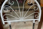 Good Solid Single White Metal Headboard - Can Deliver