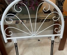 Good Solid Single White Metal Headboard - Can Deliver