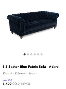 Navy sofa