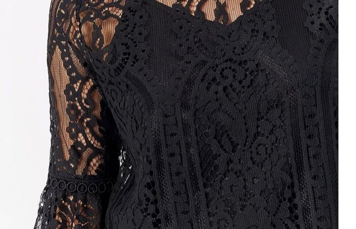 COAST | Black scallop neck Lace top - BNWT