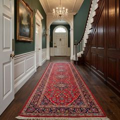 Large Persian Keshan 303cm x 100cm Runner Rug Carpet