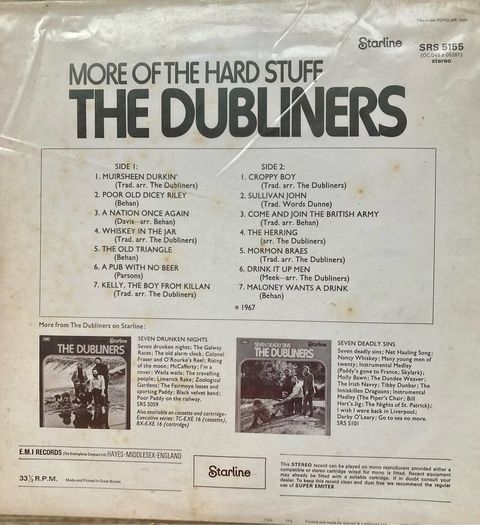 Four Dubliners vinyl LPs