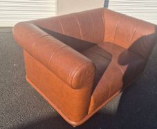 IKEA VISKAFORS "Loveseat" 1.5 Seater Sofa - Brown Leather