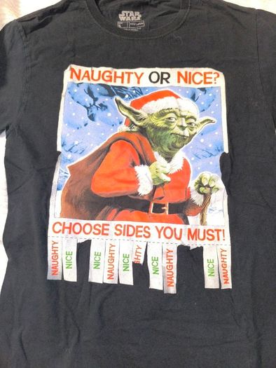 star wars xmas t shirt size small