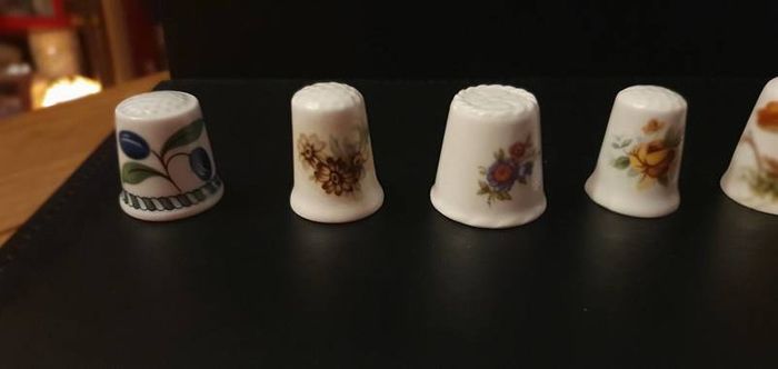 Collection of Flower Themed Thimbles