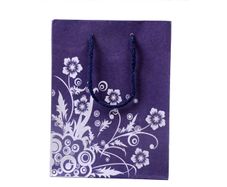 Blue Flower Patterned Boutique/Retail/Gift Carrier Bags with String Handles