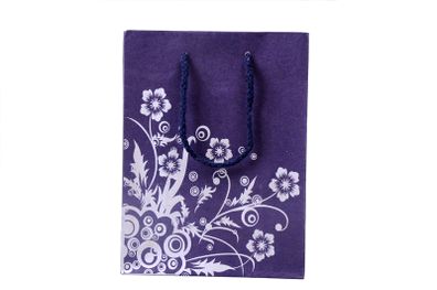 Blue Flower Patterned Boutique/Retail/Gift Carrier Bags with String Handles