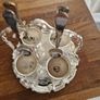 Vintage  Sheffield  silver plated egg cup set Image 4
