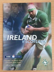2006 Ireland v Scotland - Six Nations Championship Programme
