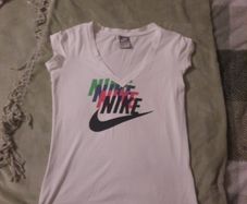 women's white v neck t shirt