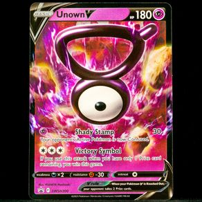 Unown V SWSH300 Half Art Rare Holo SWSH Black Star Promo Pokemon Card