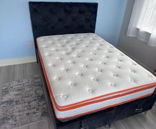 Double bed with storage and mattress