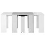 Extendable Dining Table High Gloss White 175x90x75 cm Image 4