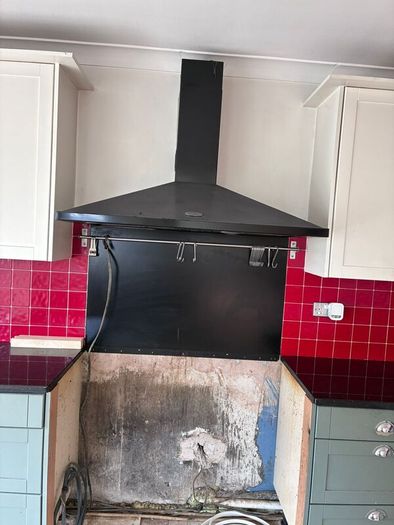 Kitchen -Cabinets, Worktops and Cooker hood
