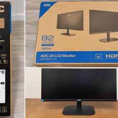 AOC 24" Monitor + Brand New Keyboard, Mouse & USB-C Accessories