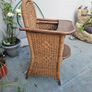 Childs high chair antique rattan Image 4
