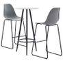 3 Piece Bar Set Plastic Grey Image 5