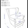 Arm/Wing chair yellow set Image 3