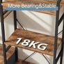 Vinatge Bookcase with 3 Fabric Drawers Industrial Wood Style Image 3