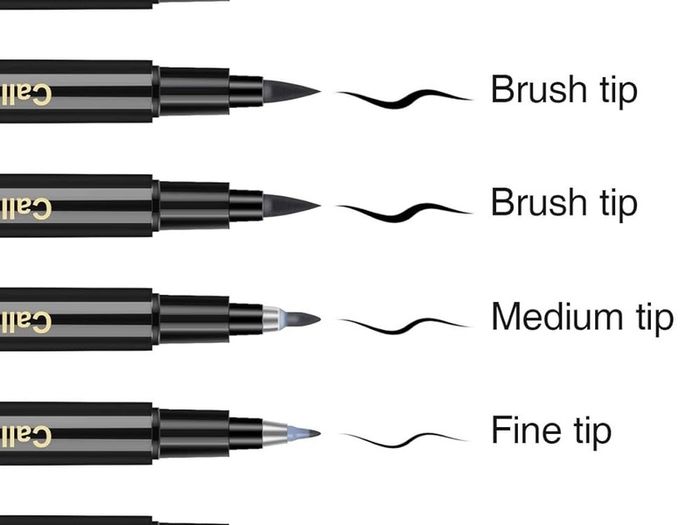 Calligraphy Pens Calligraphy set for Beginners Brush Pens - APOGO 6 Pack Caligraphy Beginners set Caligraphy Pens for Writing, Calligraphy Book, Bullet Journal Accessories, Black Pen Art Writing pens