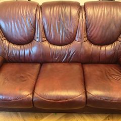 Brown Leather Couch