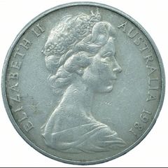 Australia Elizabeth II.  20 Cents 1981