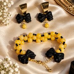 Genuine Honey Jade Jewelry Set