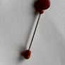 Genuine  Natural Amber Hat Pin  Baltic Amber Stick pin  End Millinery Accessory Image 5