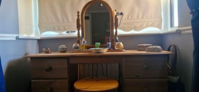 Dressing Table, mirror and stool