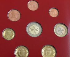Malta 2008 euro coins BUNC first ever year