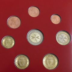 Malta 2008 euro coins BUNC first ever year