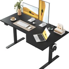 L-shaped Height Adjustable Desk, 160 x (60-90 cm), Electric Standing Desk