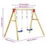 Swing Set 230x130x166 cm Pinewood Image 2