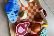 Wooden food set